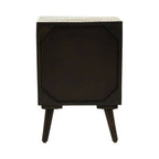 Black Mango Wood and Brass Effect 1 Door Small Cabinet