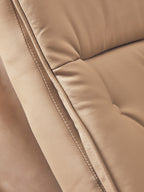 Mink Leather Effect Recliner and Footstool Set