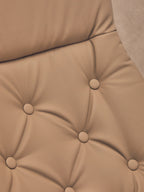 Mink Leather Effect Recliner and Footstool Set