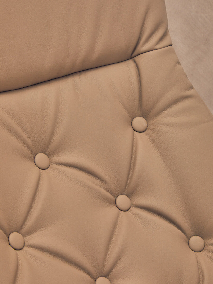 Mink Leather Effect Recliner and Footstool Set