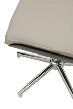 Mink Leather Effect Recliner and Footstool Set