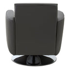 Grey Leather Effect Swivel Chair