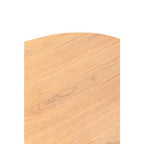 Natural Wooden Effect Oblong Coffee Table with Black Finish Base