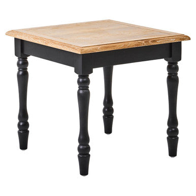Antique Grey Oak Wood Side Table