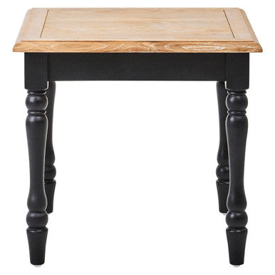 Antique Grey Oak Wood Side Table