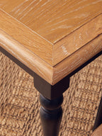 Antique Grey Oak Wood Side Table