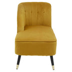 Mustard Velvet Right Hand Chaise Longue