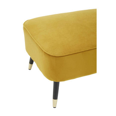 Mustard Velvet Right Hand Chaise Longue