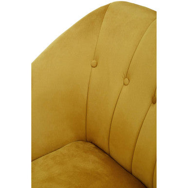 Mustard Velvet Right Hand Chaise Longue