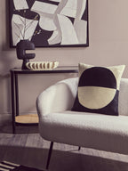 Black Elm Wooden Frame and Clear Glass Top 2-Tier Console Table with Natural Rattan Shelf