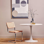 Elm Wood and Rattan Dining Chair