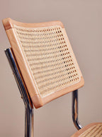 Elm Wood and Rattan Dining Chair