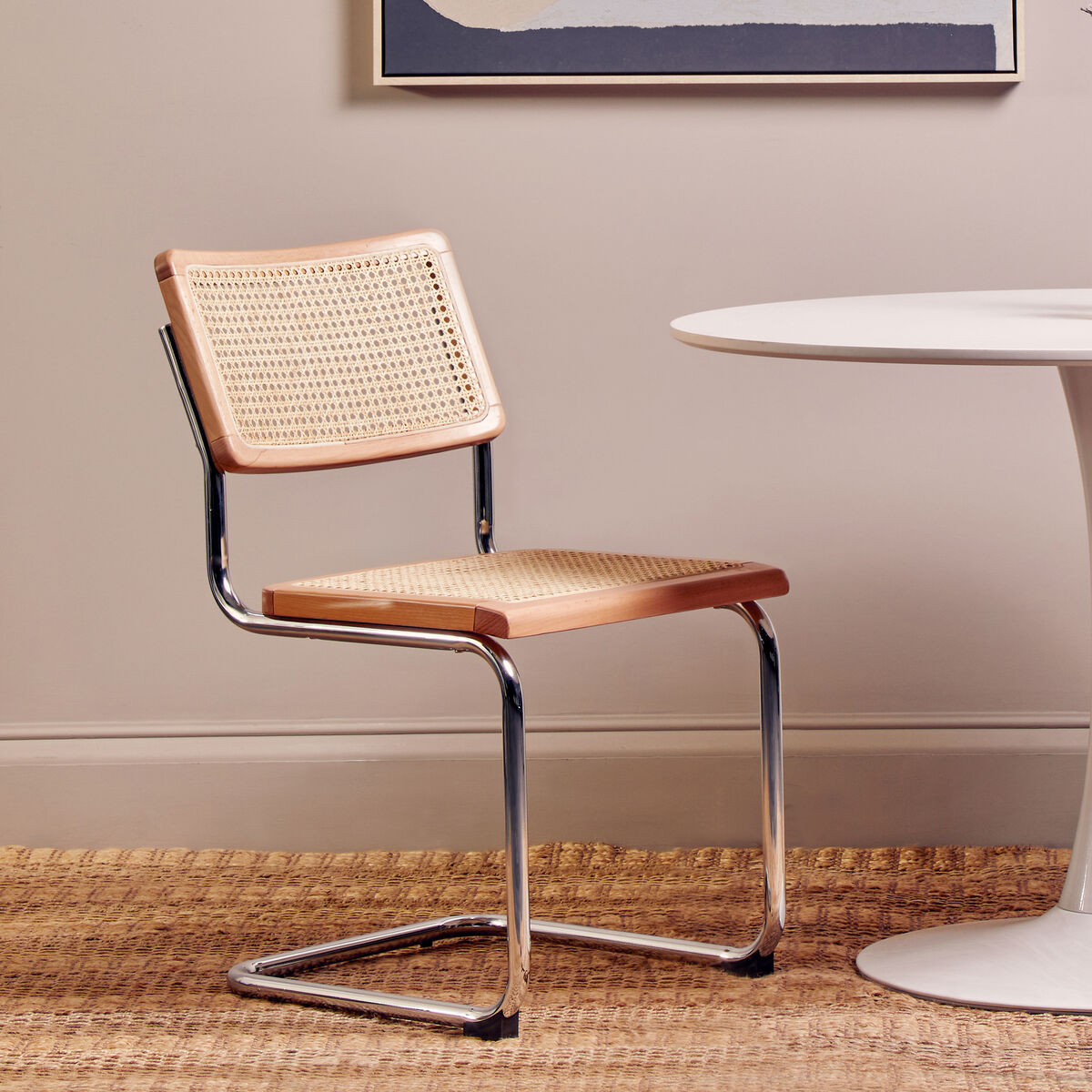 Elm Wood and Rattan Dining Chair