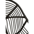 Black Rattan Chair with Rattan Seat