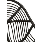 Black Rattan Chair with Rattan Seat