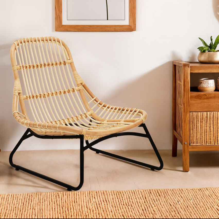 Natural Rattan Chair with Rattan Seat