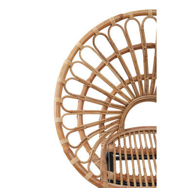 Natural Rattan Chair with Metal Legs