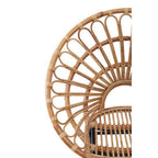 Natural Rattan Chair with Metal Legs