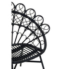 Black Natural Rattan Peacock Chair