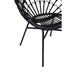 Black Natural Rattan Peacock Chair