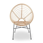 Natural Rattan Round Chair with Woven Seat