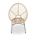 Natural Rattan Round Chair with Woven Seat