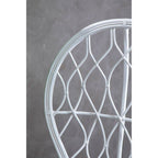 White Rattan Curved High Back Chair