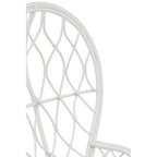White Rattan Curved High Back Chair