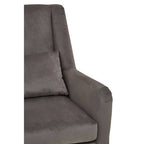 Grey Velvet High Back Chair
