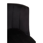 Black Velvet Dining Chair with Black Legs