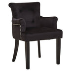 Black Velvet Dining Chair with Ring Back | Doucet