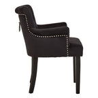 Black Velvet Dining Chair with Ring Back | Doucet