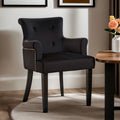 Black Velvet Dining Chair with Ring Back | Doucet