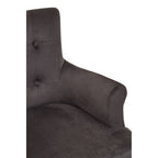 Grey Velvet Dining Chair with Ring Back