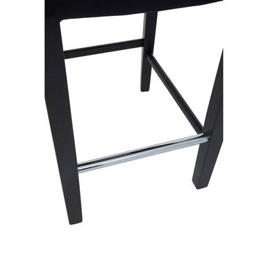 Black Velvet Upholstered Bar Chair