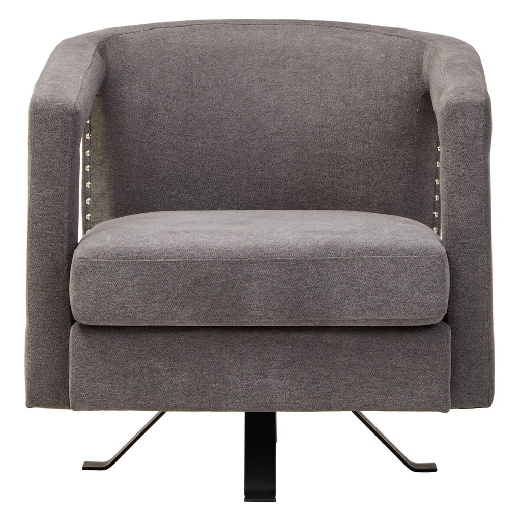 Ash Velvet Swivel Chair
