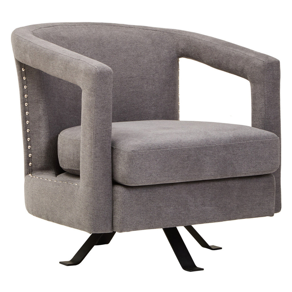 Ash Velvet Swivel Chair