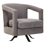 Ash Velvet Swivel Chair