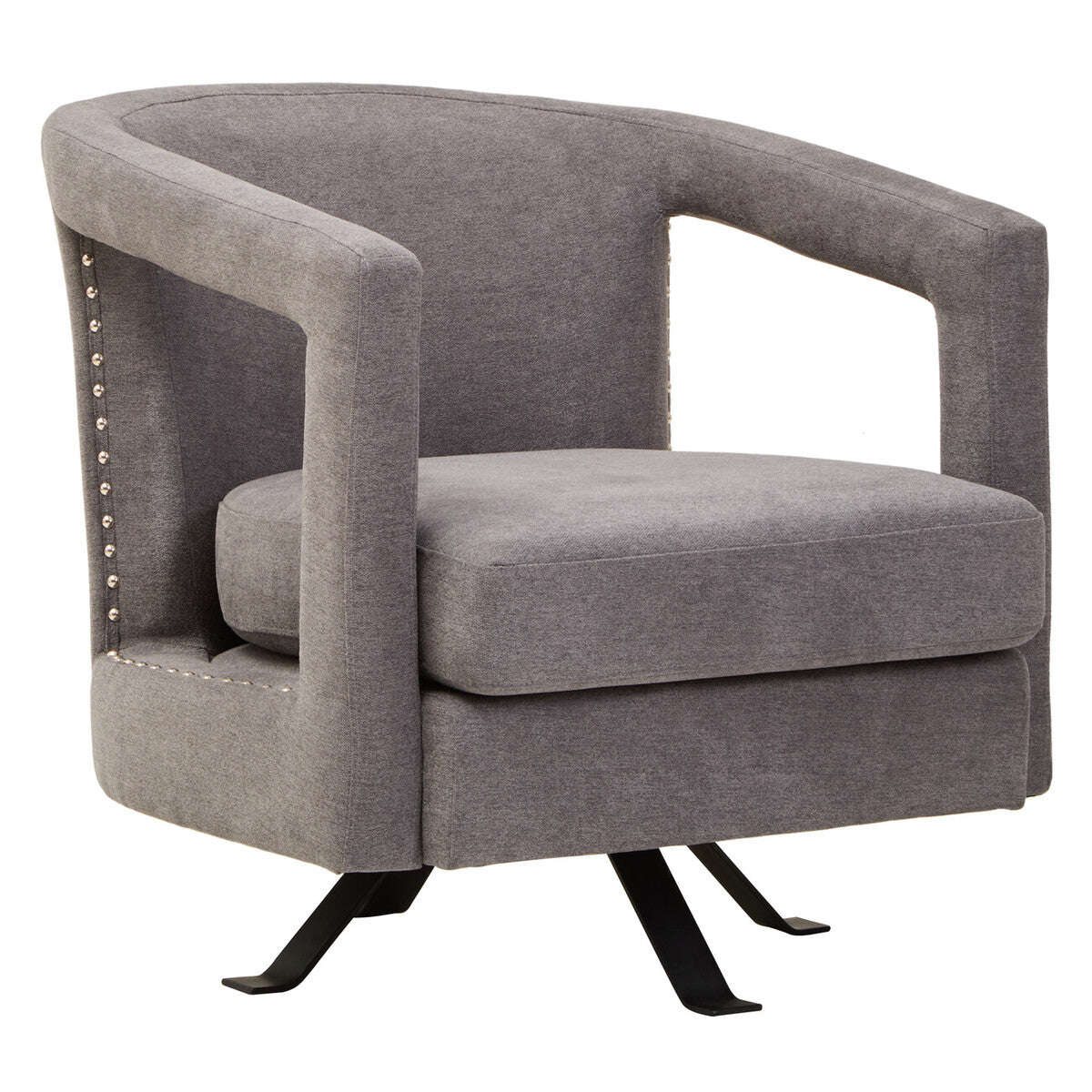 Ash Velvet Swivel Chair