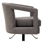 Ash Velvet Swivel Chair