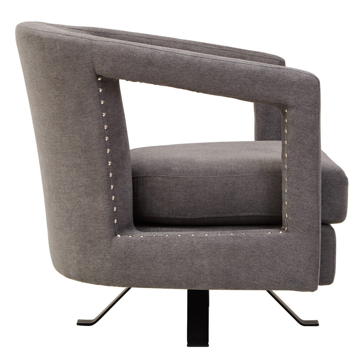 Ash Velvet Swivel Chair