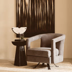 Ash Velvet Swivel Chair