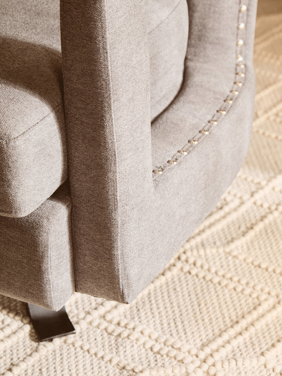 Ash Velvet Swivel Chair
