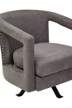 Ash Velvet Swivel Chair