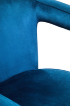 Blue Velvet Swivel Chair