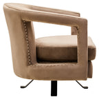 Mink Velvet Swivel Chair