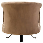 Mink Velvet Swivel Chair