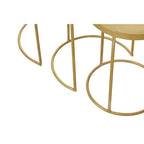 Antique Brass Finish Set of 3 Nesting Side Tables