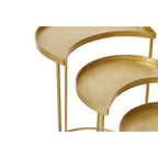 Antique Brass Finish Set of 3 Nesting Side Tables