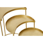 Antique Brass Finish Set of 3 Nesting Side Tables